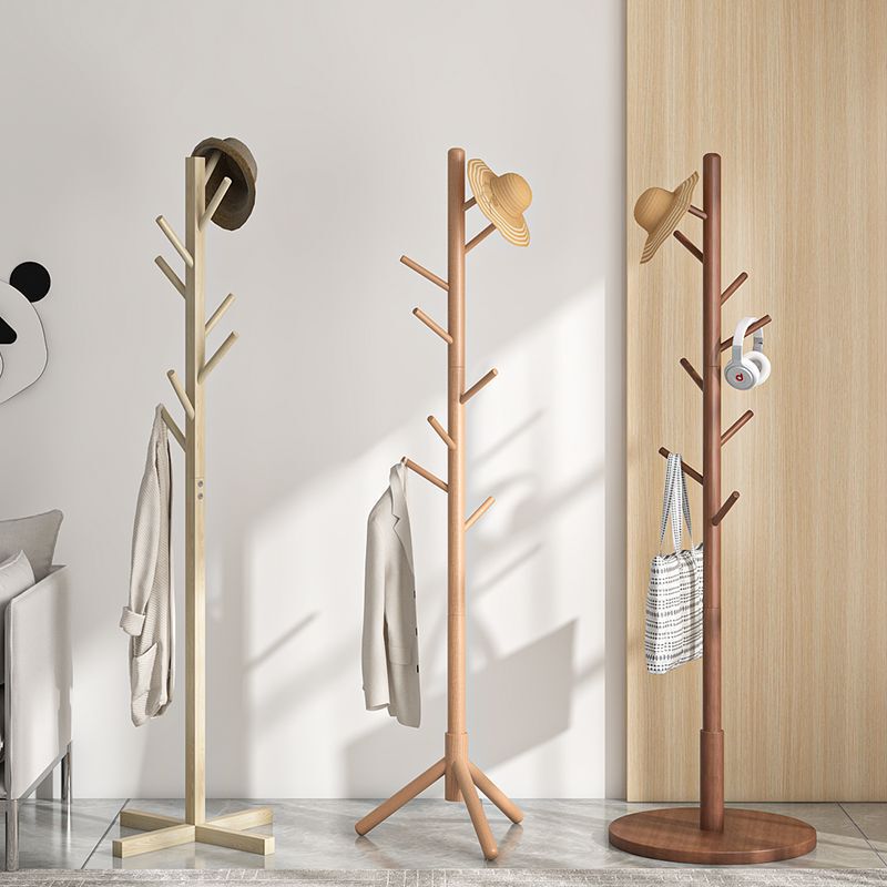 Solid Wood Coat Rack, Floor-Standing Vertical Clothes Rack, Trendy Clothes Rack, Simple Solid Wood Clothes Drying Rack for Bedroom, Wholesale Modern Style