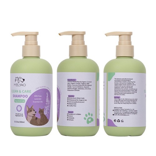 Cross-border wholesale in English pet shower gel shampoo 300ml long-lasting fragrance shower gel for cats and dogs