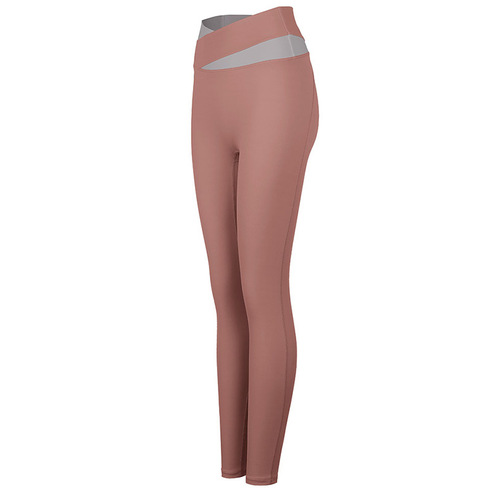 lulu cross-border yoga pants women's stretch tight quick-drying fitness pants worn outside spliced ​​high-waisted cloud-like sports trousers