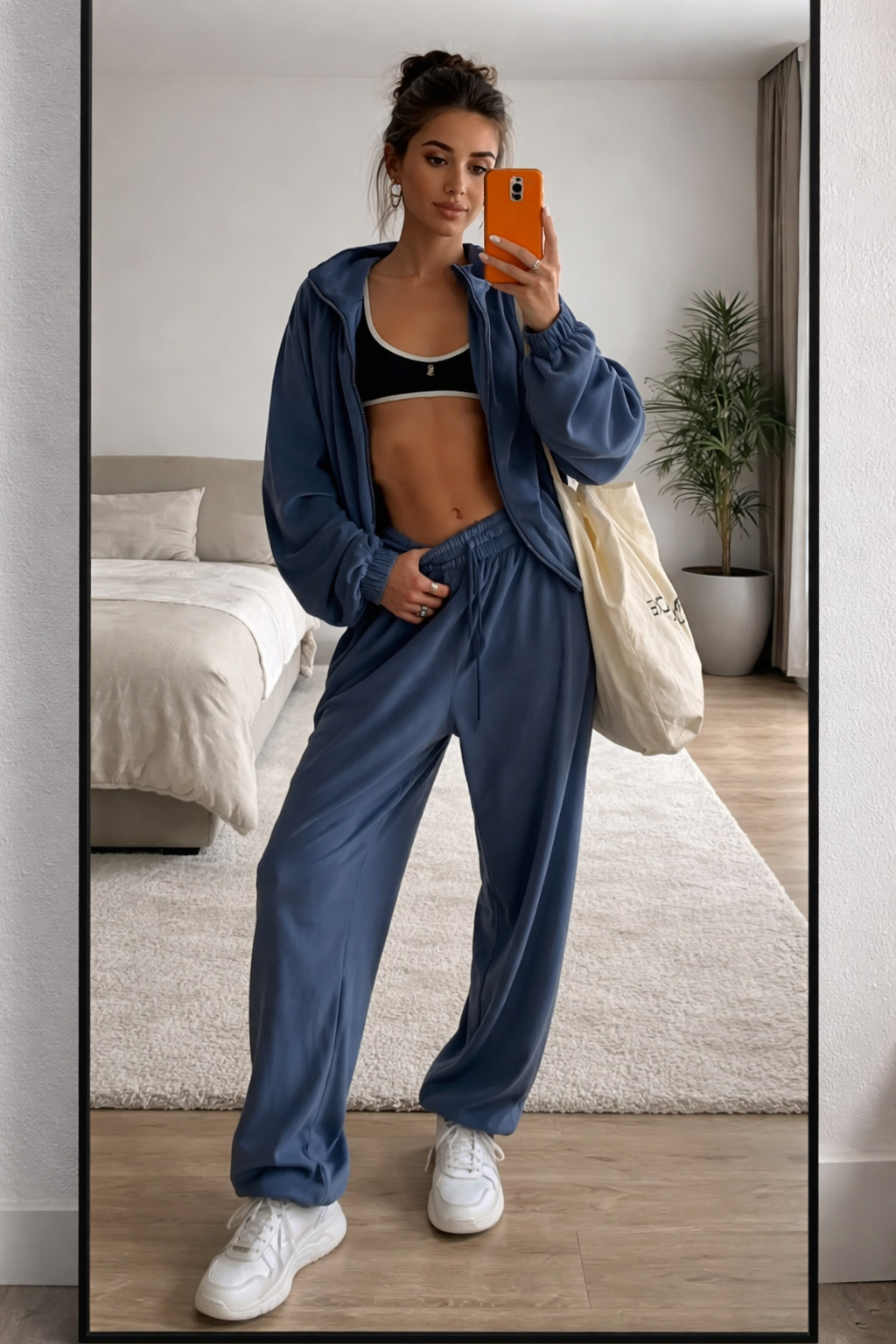 Women's Clothing Women's Casual Suit Set Style Solid Color Long Sleeved Zip Up Cardigan Jacket Sweatpants Two Piece_ecoleips.com