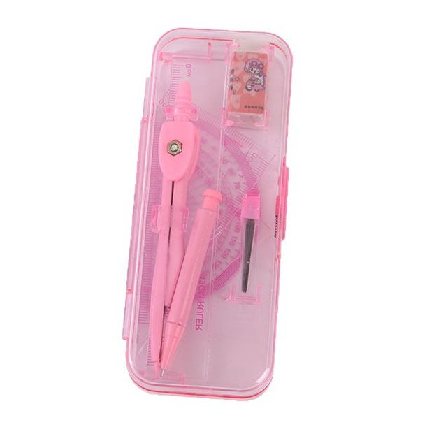 Examen de estudiante brújulas portátiles traje estudiante de escuela primaria Regla Conjunto de 7 piezas herramientas de dibujo matemático regla de dibujo al por mayor