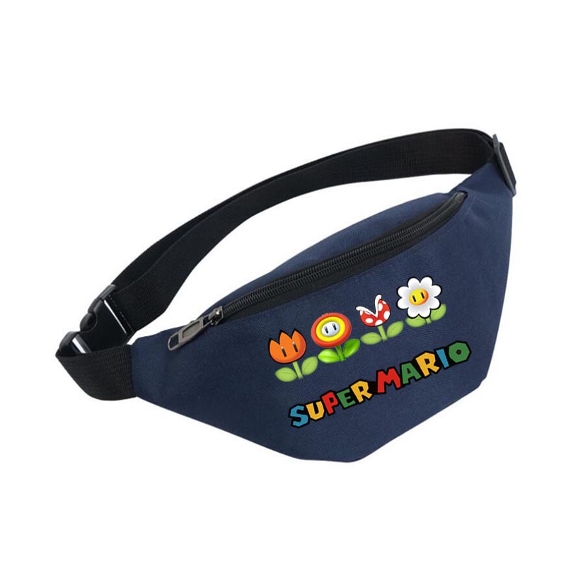 Juego Mario Super Mary bolso de la cintura de los hombres y las mujeres deportes Satchel bolso del teléfono móvil multifuncional bolso de la cintura de dibujos animados monedero