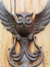 明装复古做旧铸铁猫头鹰门敲门环门拉手墙面装饰五金乡村家居用品