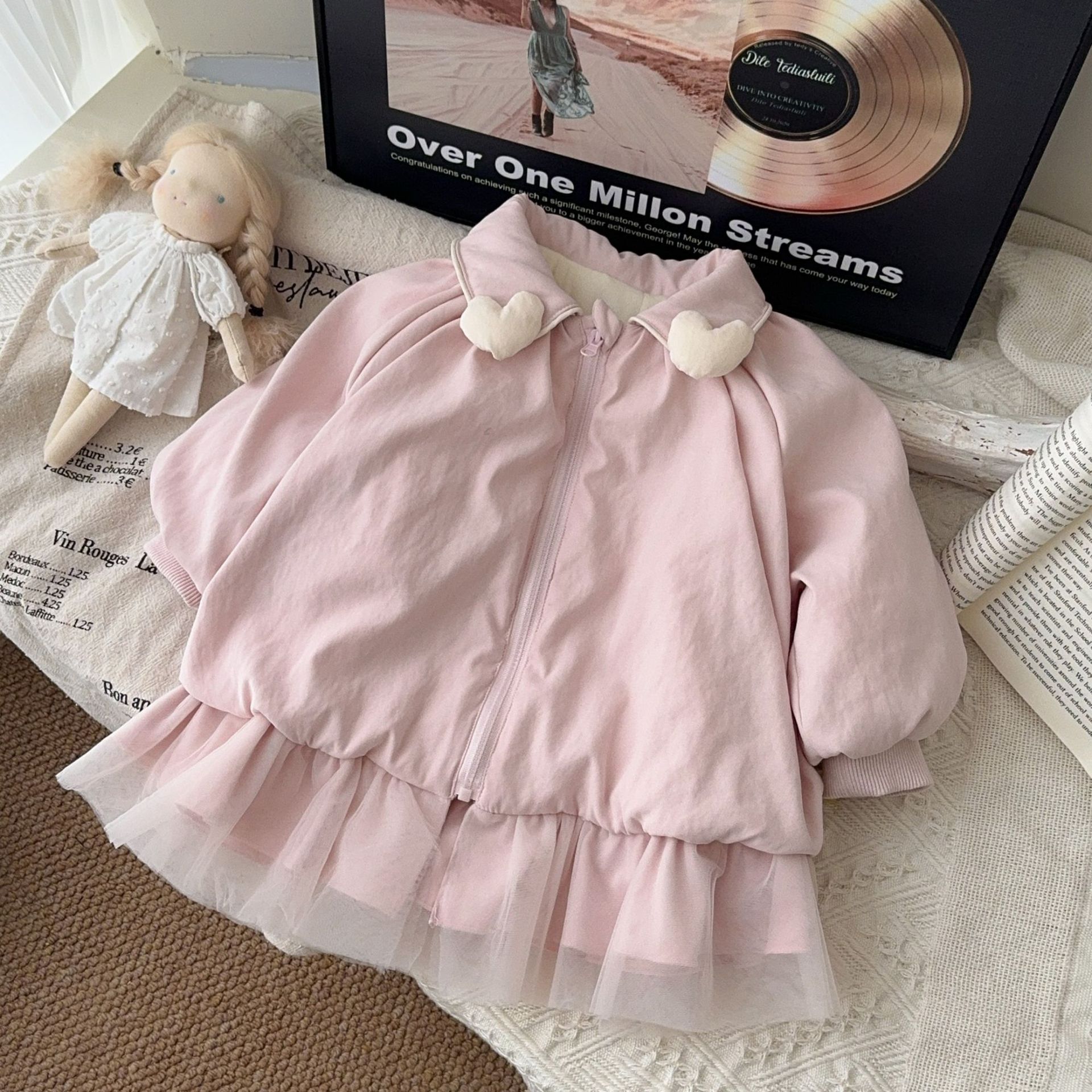 2024 chaqueta de algodón para bebé, chaqueta cálida de otoño e invierno, salida de bebé, chaqueta acolchada de terciopelo, chaqueta de principios de invierno para niños pequeños