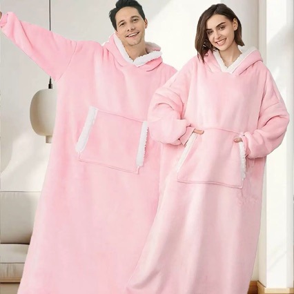 Pijama grueso chaqueta de terciopelo perezoso mantas de televisión pijamas de franela encapuchados extensión 120CM150CM image 3