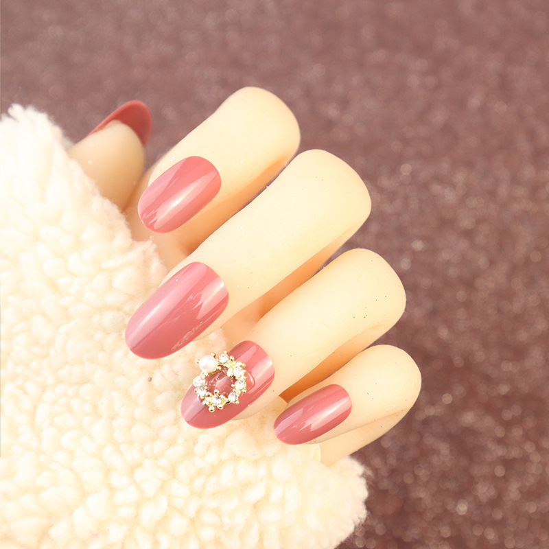 552-Bean Paste Garland Solid Color Fake Nail Patch Manicure Finished Bridal Fake Nail Patch Finished Cross-Border 552-Bean Paste Garland Solid Color Fake Nail Patch Manicure Finished Bridal Fake Nail Patch Finished Cross-Border