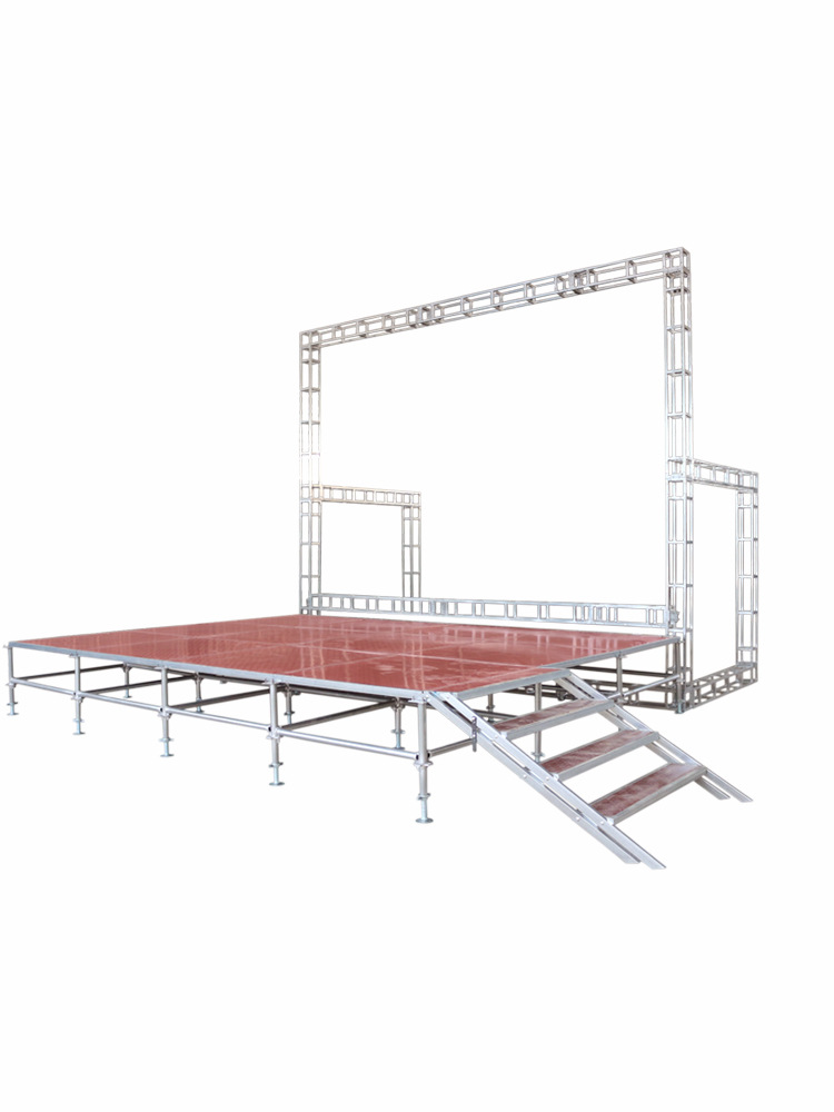 Estandetes de etapa de aleación de aluminio REA tablero de escenario de boda evento de concierto móvil plegable escenario t tablero truss