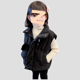 秋冬季女童马甲男童洋气羽绒棉背心2026新款儿童宝宝坎肩加厚外穿