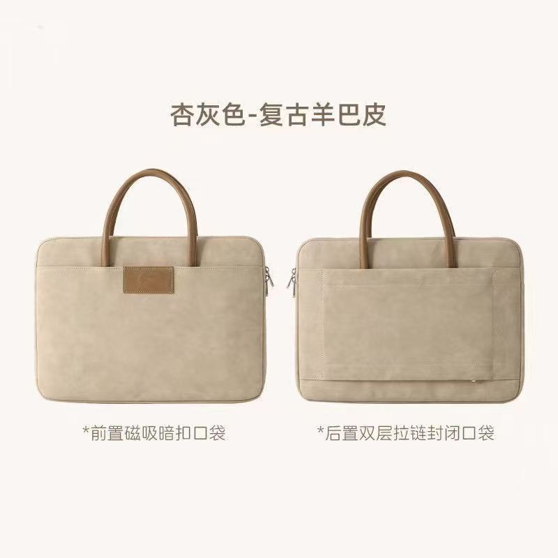高档商务手提电脑包适用苹果笔记本macbook air Pro13手提包华为1|undefined