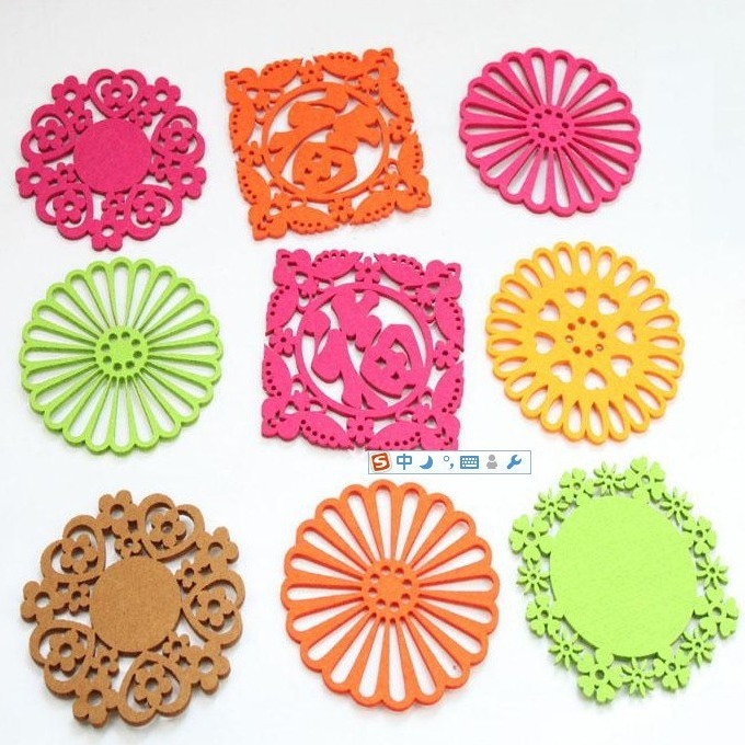 时尚多用垫 杯垫 盘垫 厂家直销 毛毡杯垫G