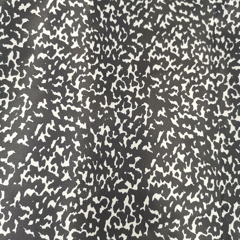 Inventario de tela de seda impresa de leopardo, ropa de dormir, sombrero de baño, ropa de mujer, almohada, tela impresa