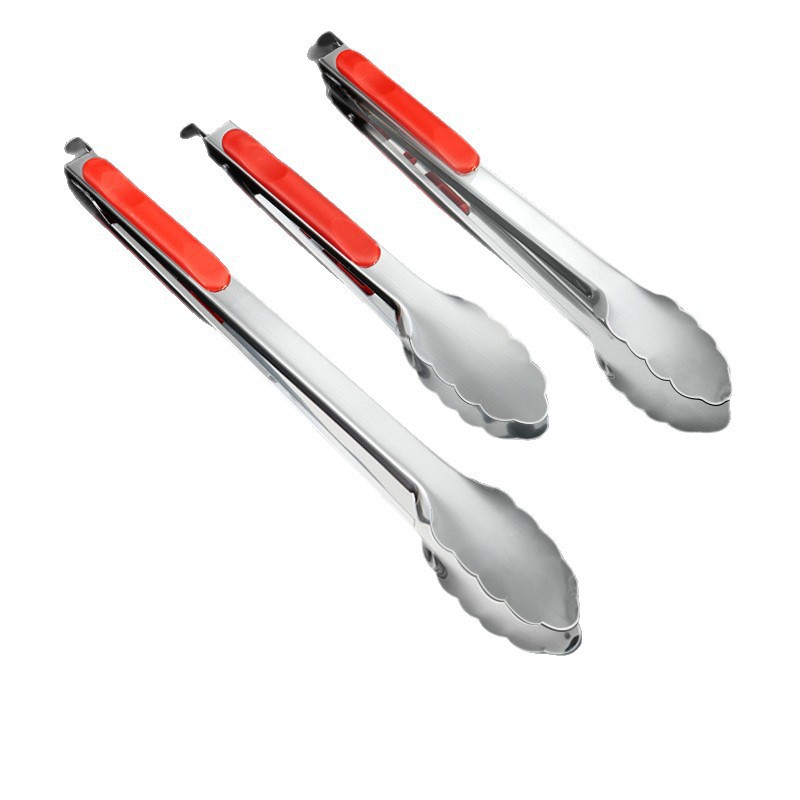 abrazadera de acero inoxidable abrazadera de comida de cocina doméstica abrazadera de barbacoa herramientas de barbacoa abrazadera de filete frito abrazadera de pan a prueba de quemaduras