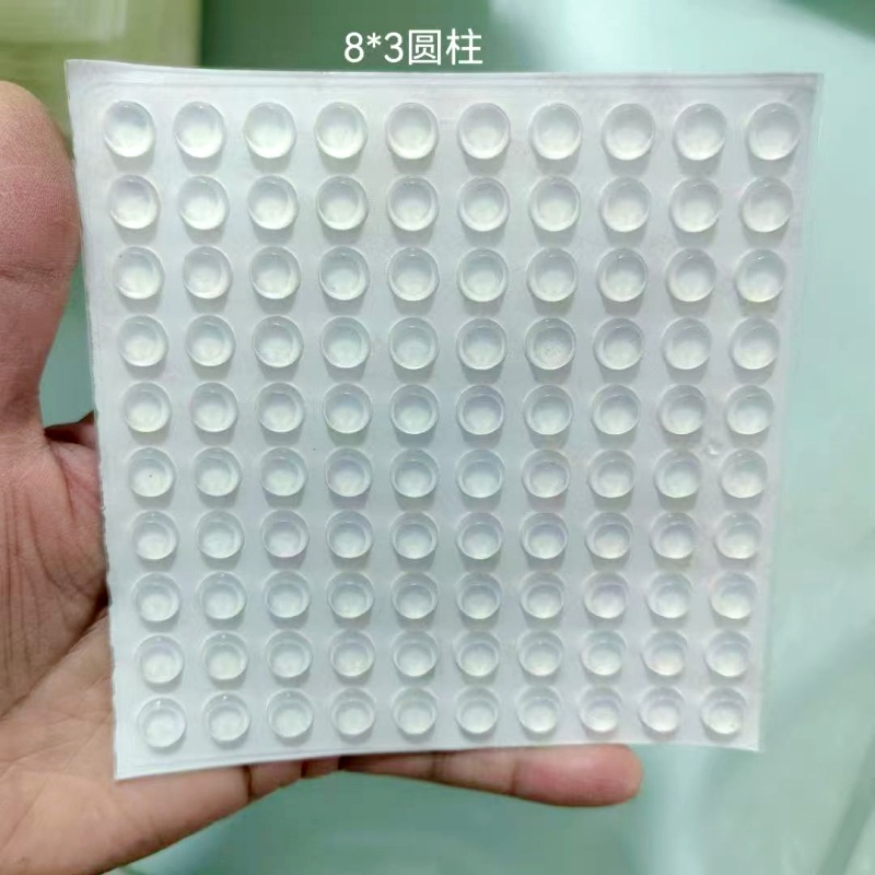 Transparent cylindrical 8*3mm; silicone, rubber