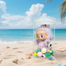 拉布布三代保护套labubu搪胶外出防尘遛娃包毛绒玩偶可乐罐痛包