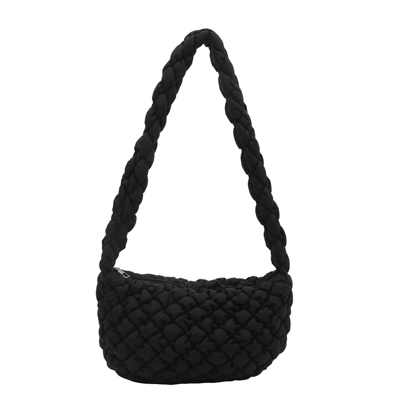 Pleated Dumpling Shoulder Bag For Women Versatile Cloud Handbag_voghion.com