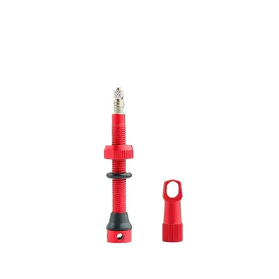 Vacuum Valve Stem with | valve - side-four-holes-60mm-red-with-straight-grain-cap