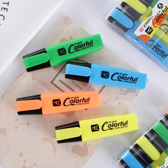 Creative square fluorescent highlighter exam marking pen for students children's art painting doodle pen portable watercolor pen