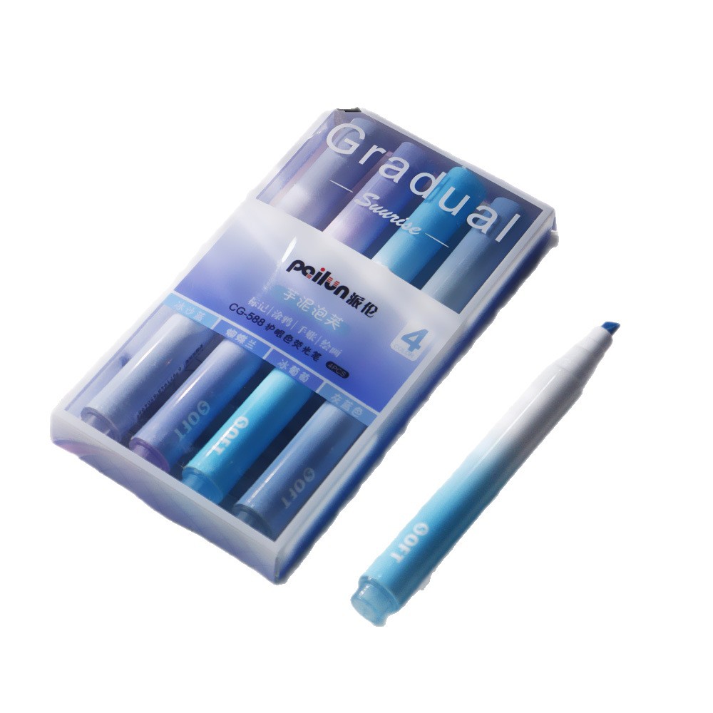 Gradiente de color sistema de protección ocular resaltador pincel de dibujo DIY pincel de aprendizaje de puntos marcador pincel de alto valor de color resaltador