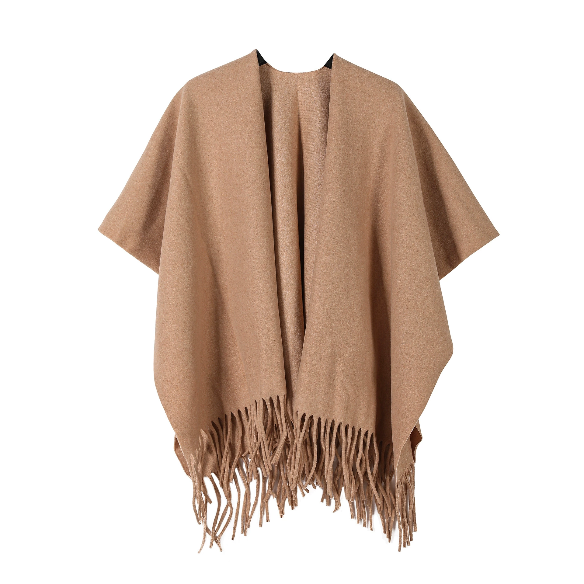 Корейский стиль, однотонная шаль с кисточками для женщин, утолщенное одеяло двойного назначения с кондиционером, плащ, теплый шарф, стильный
