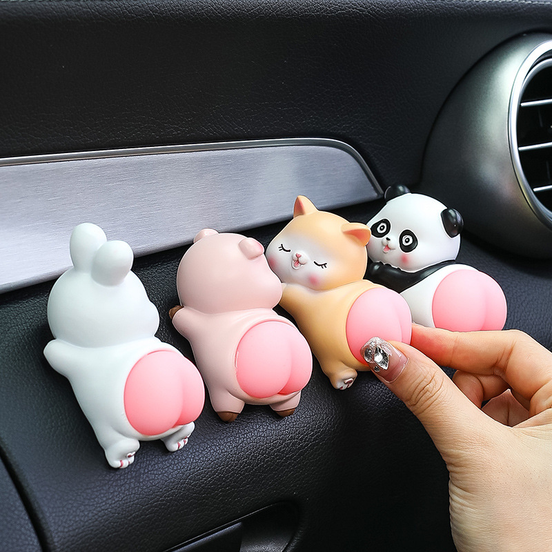 Car ornaments online red cartoon cute Q play ass doll car center console decompression toy animal decorations Car ornaments online red cartoon cute Q play ass doll car center console decompression toy animal decorations
