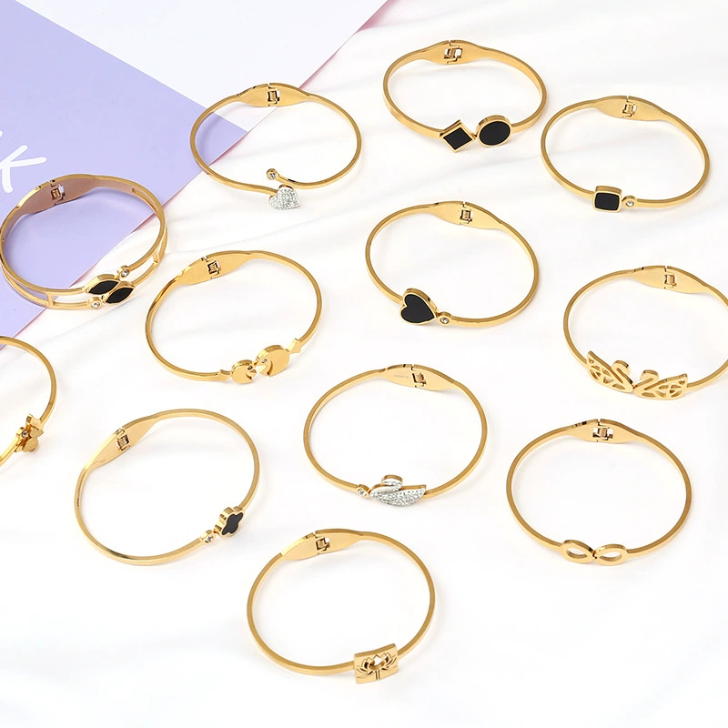 Модная бриллиантовая нержавеющая сталь, ретро аксессуар, корей bracelet, европейский стиль, индивидуальный пошив