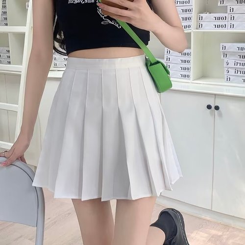 Khaki suit pleated skirt women's autumn, winter and summer skirt new high waist jk skirt student a-line skirt