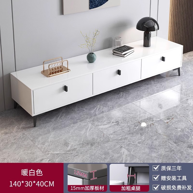 Gabinete de televisión moderno y simple sala de estar doméstica nuevo armario de almacenamiento en el suelo gabinete de televisión integrado