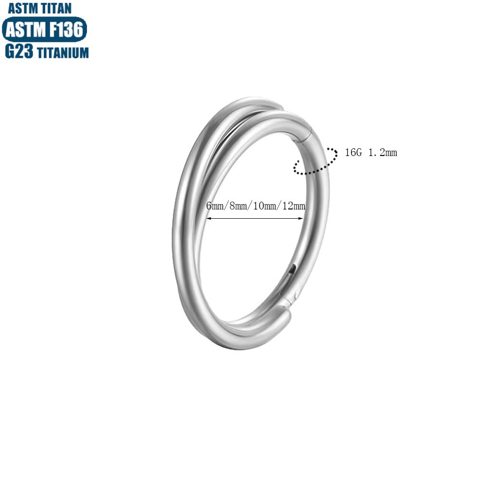 G23 Titanium Seamless Nose Ring Hoop Cross Earring for Cartilage Helix Tragus Piercing Jewelry detail image 9