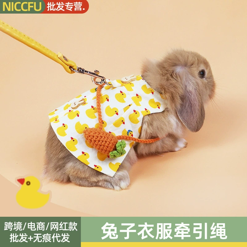 NC Одежда для кролика Тяговая веревка Голландская свинья костюм кролика анти-перерыв кроличья цепь Кролик прогулочная веревка Телескопический костюм с кроличьим воротником костюм
