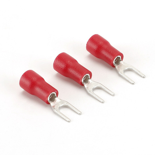 Factory Supply SV Red U-shaped Pre-insulated Compression Connector Copper Spade Terminal Open Connector Wholesale
