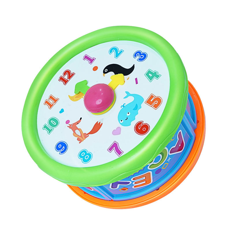 Infantil educación temprana cognición Montessori educación juguetes DIY bloques de construcción reloj forma coincidente auto-instalado tambor de mano