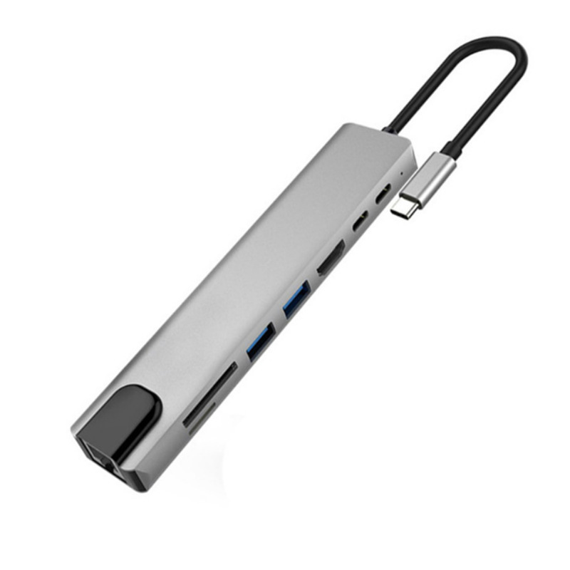 Type-c docking station eight-in-one to HDMI/TF/SD card reader USB-C multi-function macbook expansion dock Type-c docking station eight-in-one to HDMI/TF/SD card reader USB-C multi-function macbook expansion dock