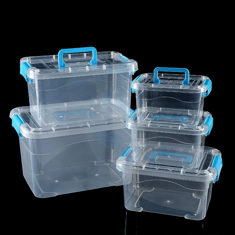 Пластиковый ящик для хранения настольный прозрачный ящик для хранения с портативным ящиком для хранения закусок автомобильный ящик для хранения игрушек