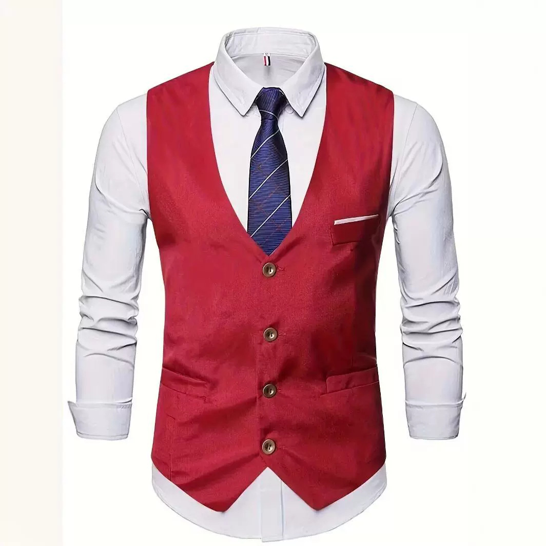 Verano nuevo estilo europeo chaleco de color sólido para hombre chaleco de traje casual de gran tamaño chaleco para hombre chaleco chaleco chaqueta fina