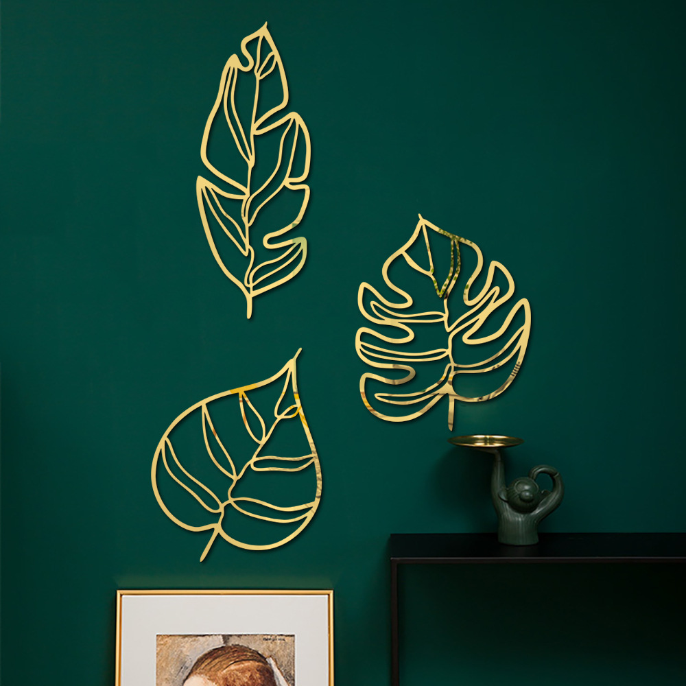Fashion Style Fashion Leaves Plastic Wall Sticker