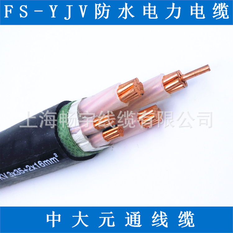 FSYJV3*35+2*16平方交联聚乙烯电线电缆 防水电力电缆 中大元通