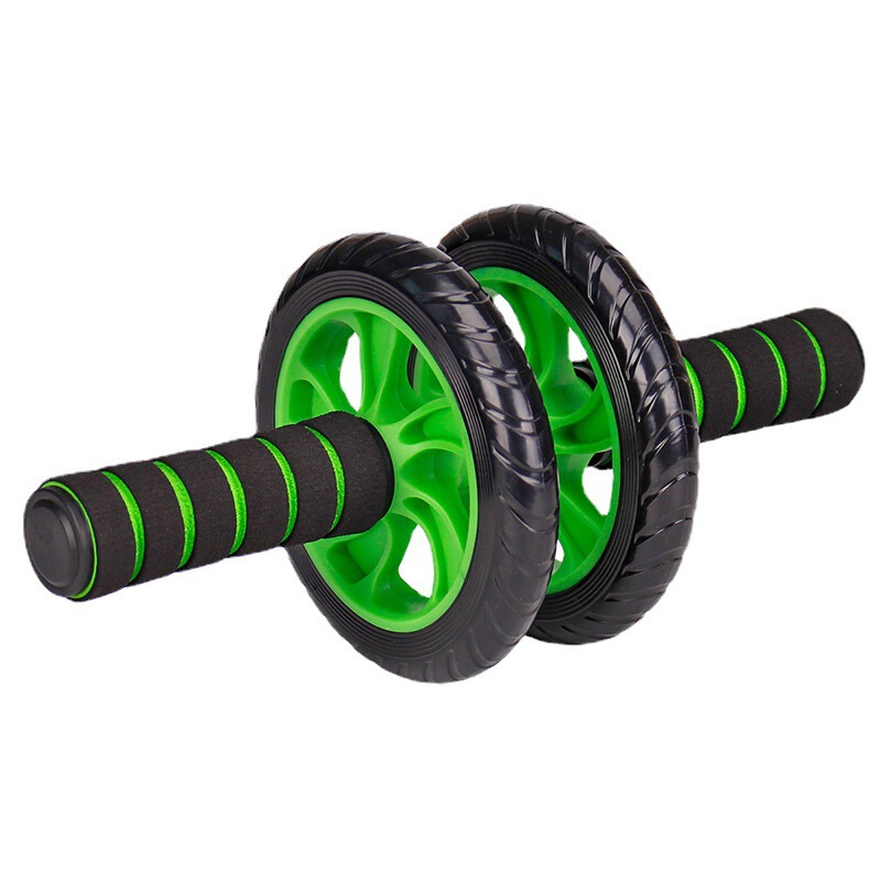 Venta al por mayor rueda abdominal rueda de culturismo rodillo abdominal de dos ruedas que forma adelgazamiento rueda de culturismo rueda de músculo abdominal vientre contrayendo equipo de fitness