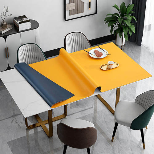 Tablecloth wholesale leather tablecloth waterproof and oil-proof no-wash rectangular dining table mat coffee table mat pvc leather table mat