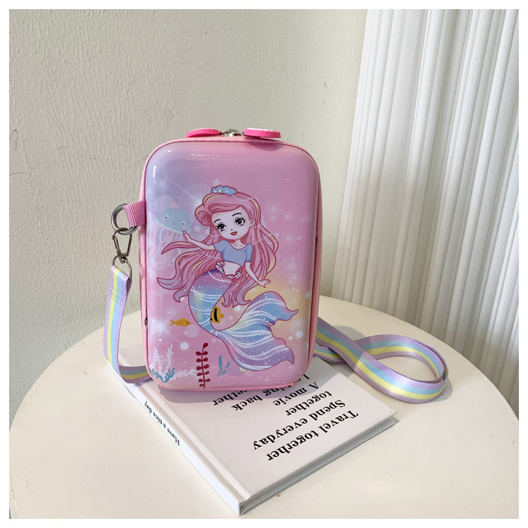 Creativo y simple 2025 nueva tendencia de moda bolso de cáscara de huevo para niños bolso de mensajero de hombro fresco y dulce para mujer de dibujos animados