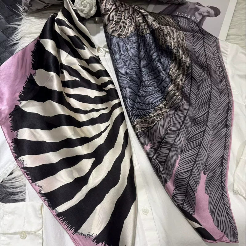 绕韵 Silk scarf, gift box, zebra, neckerchief, style