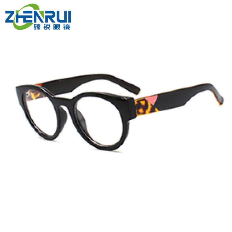 2024 new personalized round cat's eye anti-blue foreign trade glasses frame European and American double color flat mirror 2024 new personalized round cat's eye anti-blue foreign trade glasses frame European and American double color flat mirror