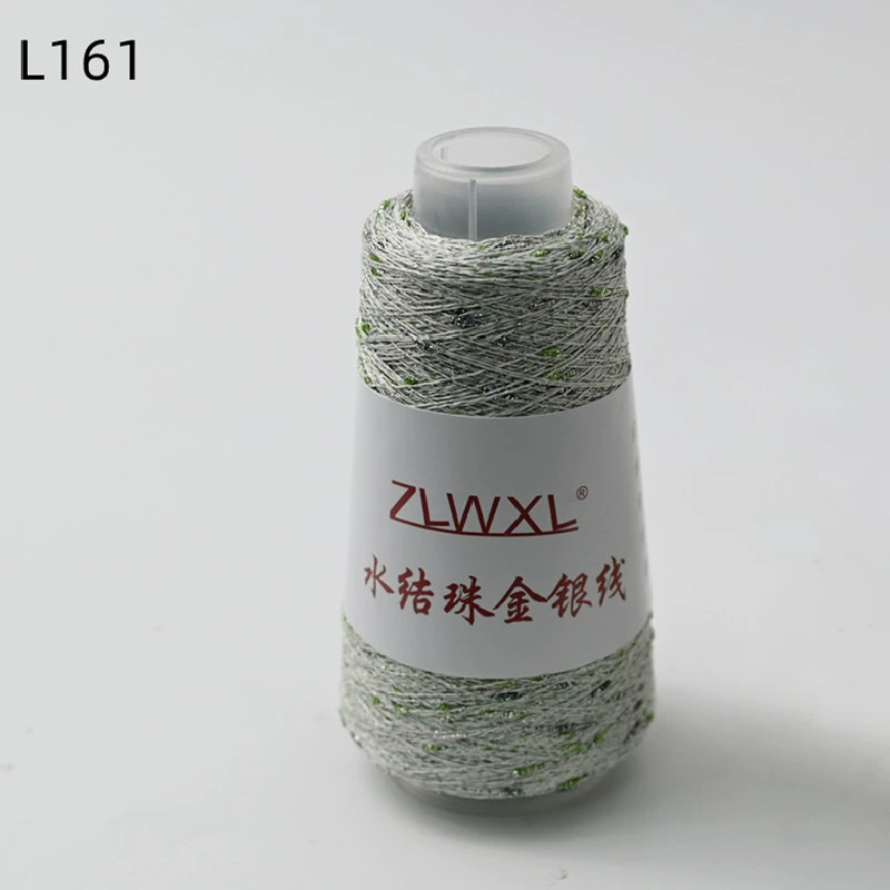 Woven silk threads handmade, 50 gram, gold and silver