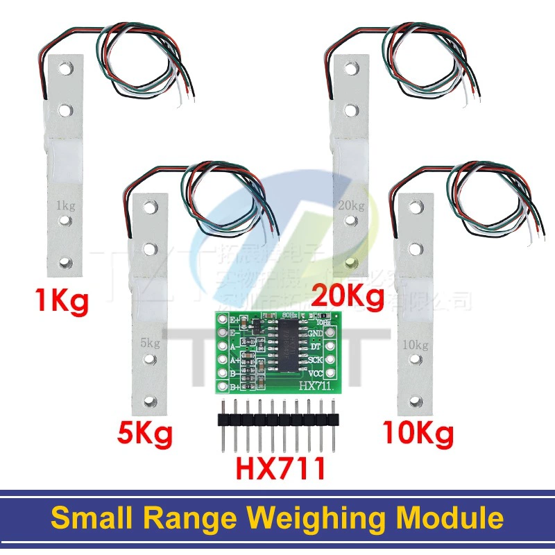 Модуль взвешивания 1 кг, 5 кг, 10 кг, датчик давления малого диапазона с модулем HX711AD