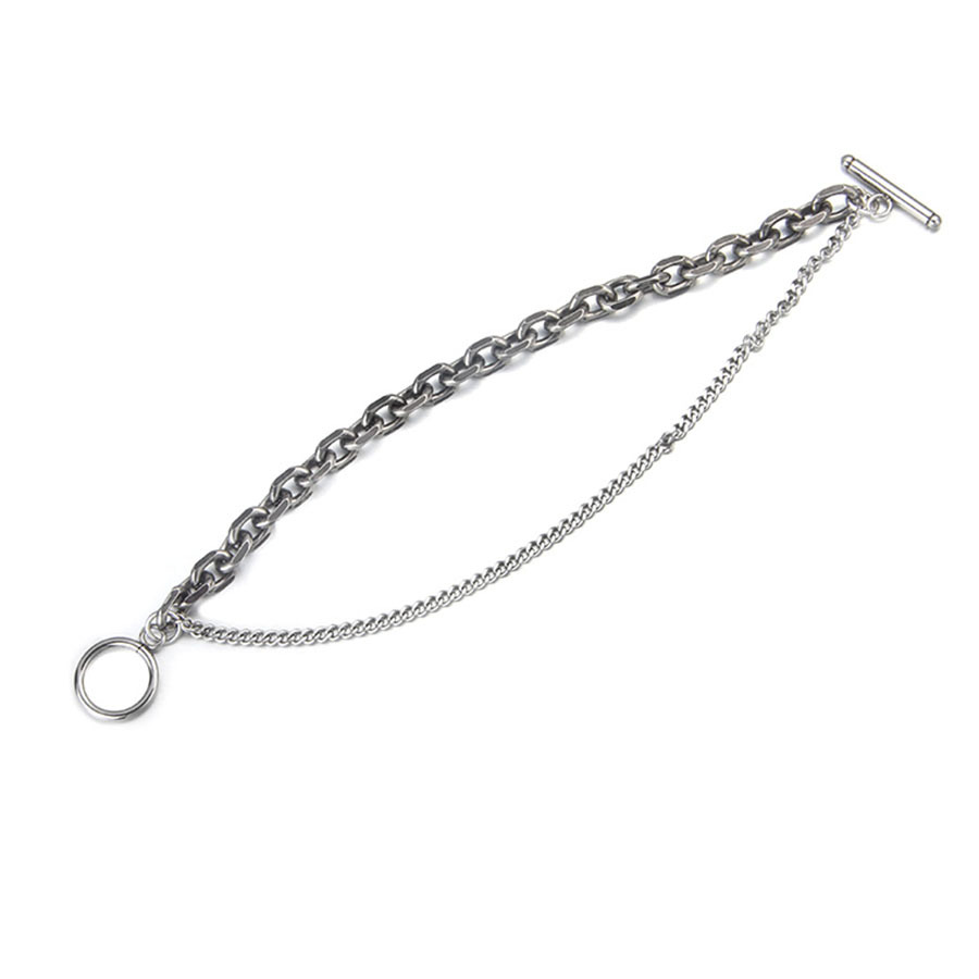 Hip Hop Double Layer Necklace For Men Vintage Titanium Chain_voghion.com