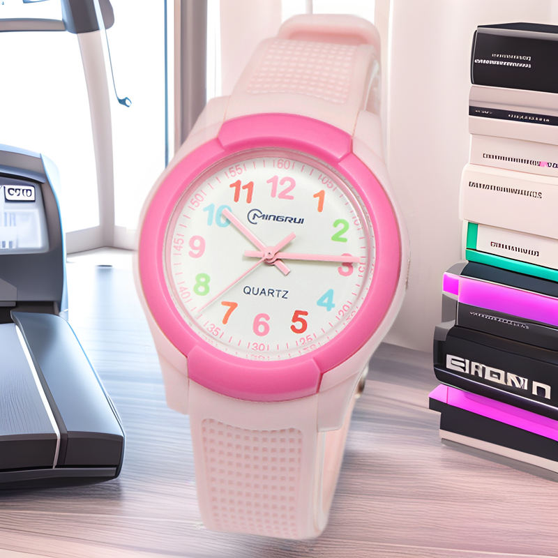 Mingrui Genuine Korean Fashion Student Girl Children Girl Sports Watch 30 m Swimming Waterproof Quartz Watch for Women