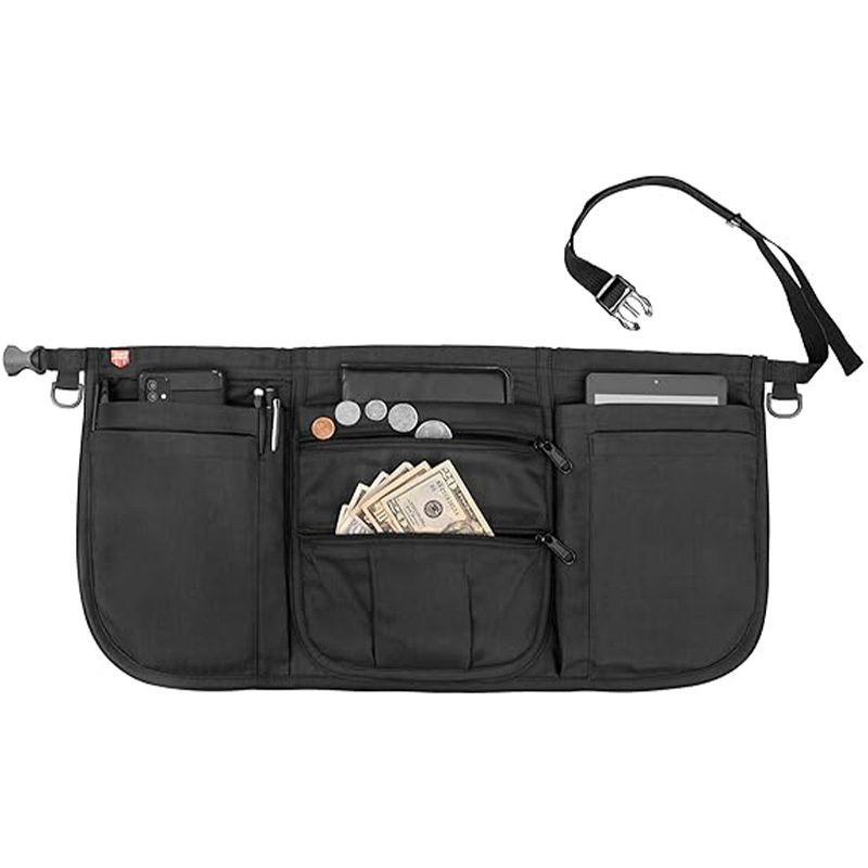 Transfronterizo Oxford tela impermeable delantal doble bolsillo cremallera botella de pulverización colgar anillo ropa de jardinería delantal corto