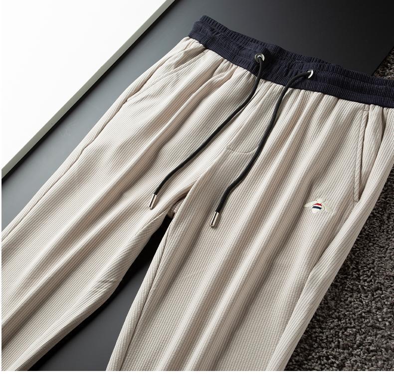 Herren Sweatpants Mit Bienen Stickerei Versatile Freizeithose_voghion.com