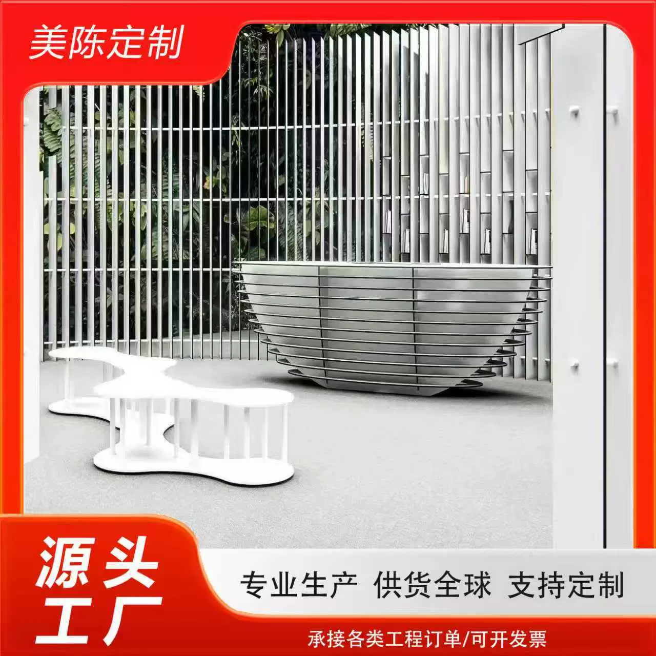 公司前台桌接待台创意柜台美容院吧台服务台收银台异形导诊咨询台