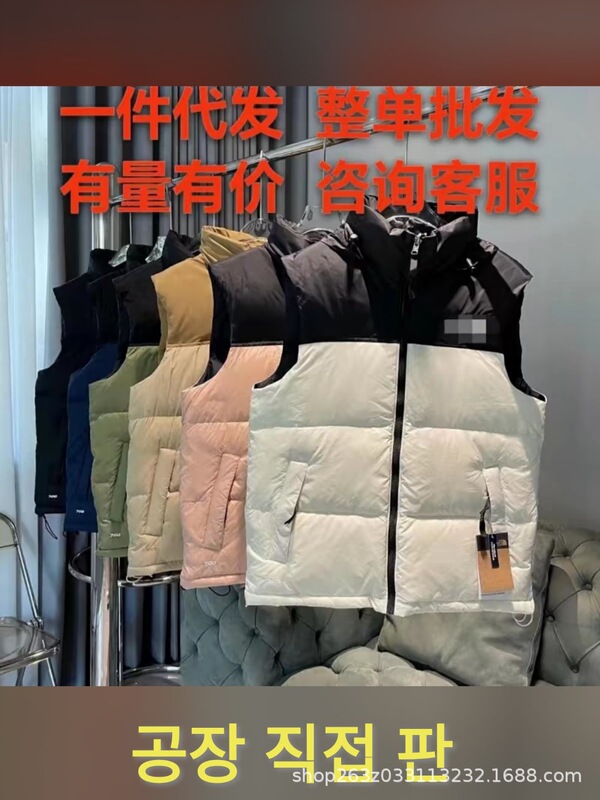 Putian North Face 1996 down Vest Similar Model Us Version Tnf700 Puffy Embroidered Warm Vest