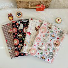 纯棉40支昭和风可爱印花布料 格子拼布碎花布 童装洛丽塔裙子服装